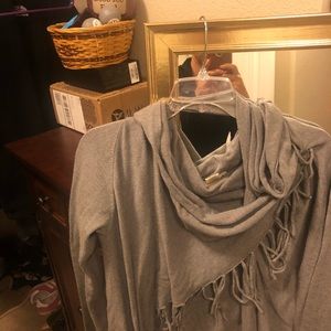 Woman’s grey sweater